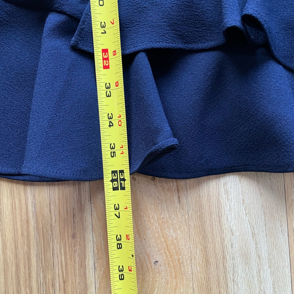 NWT Cynthia Rowley Navy blue dress Size 8, flounce/ruffle hem - Picture 7 of 9